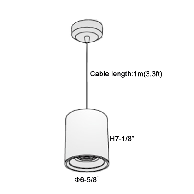 Master D IP65 ETL Pendant White+Black